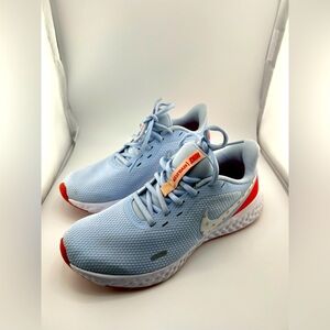 Nike Revolution Blue and Red Women's  Athletic Shoes with Modern Design